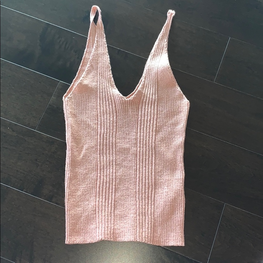 Sparkly pink tank (fitted)